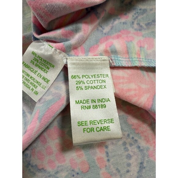 Lilly Pulitzer Winona Knit Tunic Top Shirt Splendor In The Sand Print Size S - Picture 9 of 10